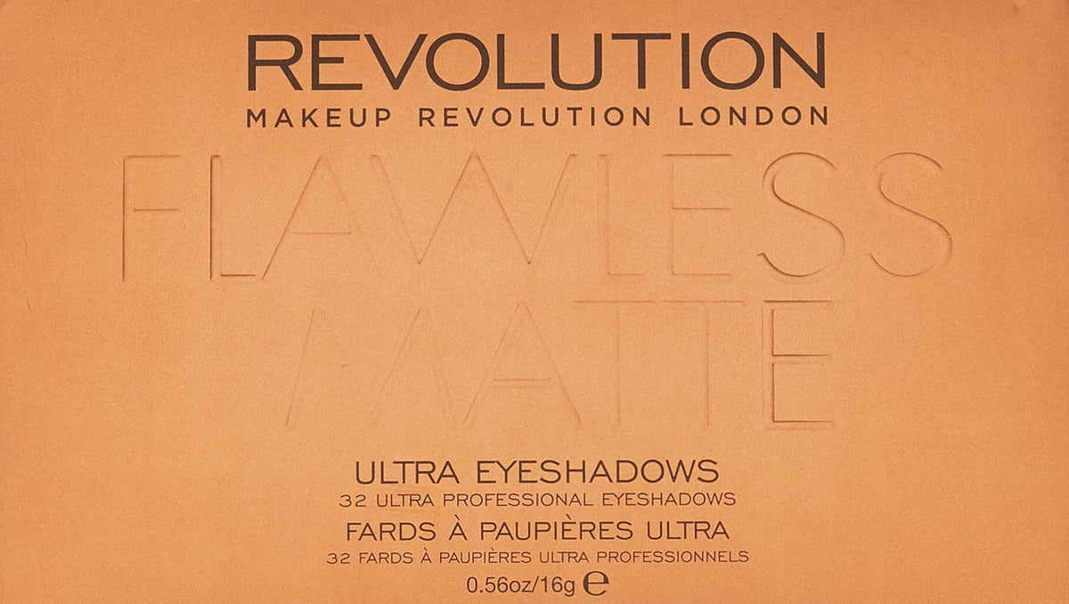 Makeup Revolution 32 Color Eyeshadow Palette, Flawless Matte