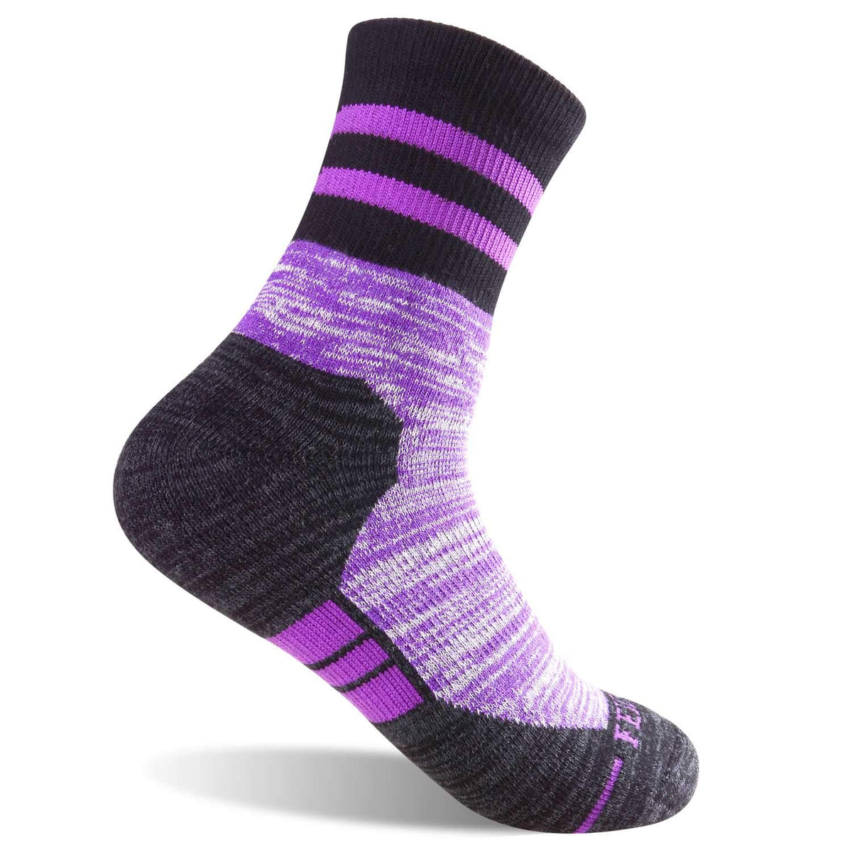 FEIDEER 4 Pairs Women's Hiking Walking Outdoor Recreation Socks Wicking Cushion Crew Socks (5WS18204-M)