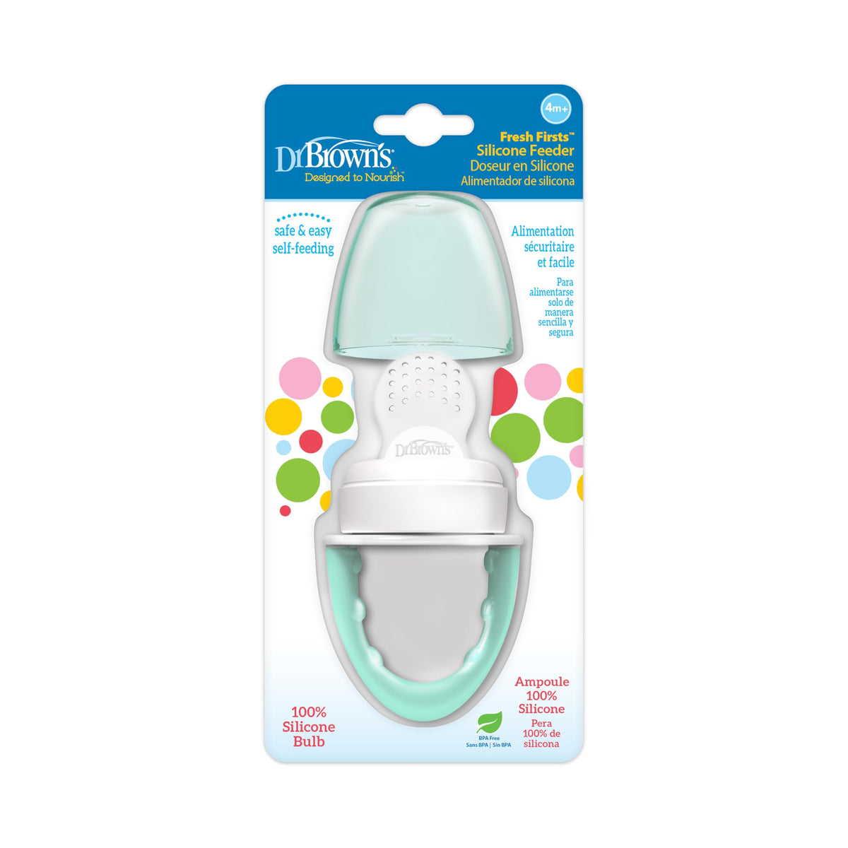 Dr. Brown's Designed to Nourish, Fresh Firsts Silicone Feeder, Mint, One Size