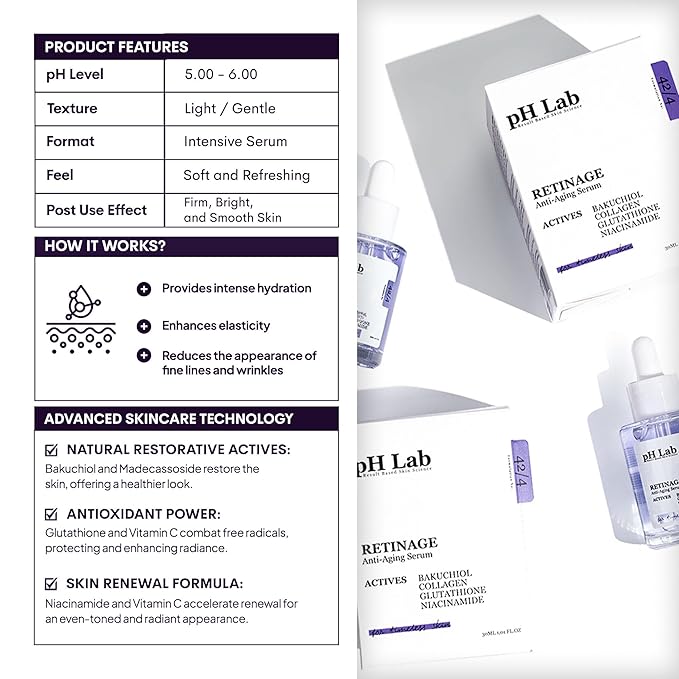 pH Lab Retinage Anti-Aging Serum, 1.01 Fl Oz