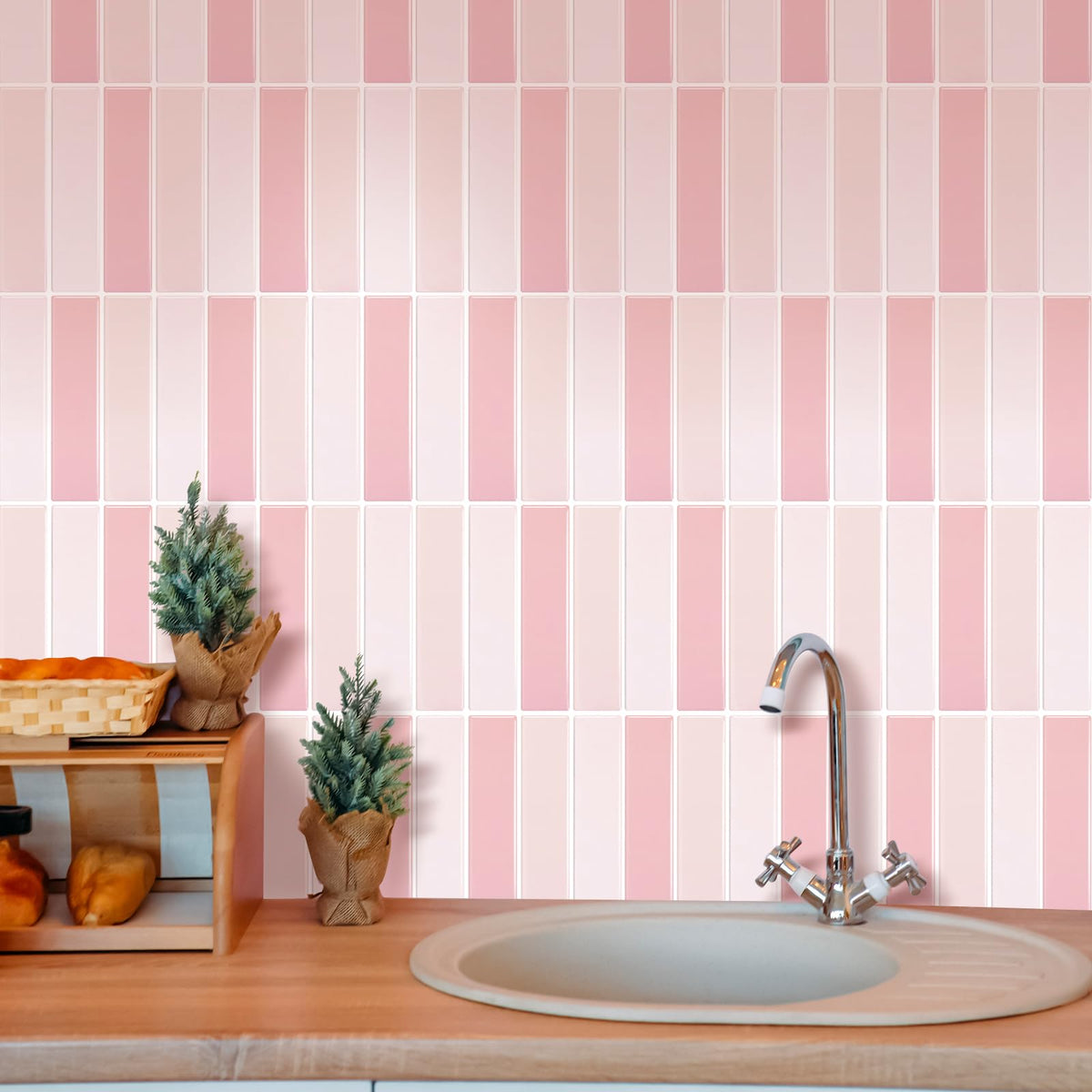 AdoDecor Peel and Stick Tile，New Upgrade Thicker Design Self Adhesive 12" x 12" Large Premium Peel and Stick Backsplash for Kitchen,Bathroom, Living Room, RV Etc（10-Sheet）.