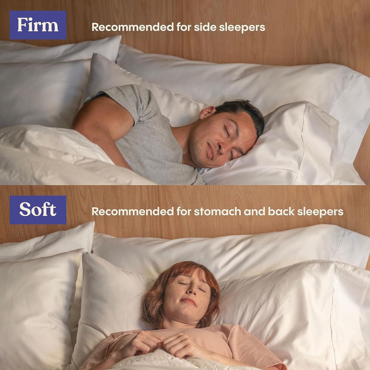 FluffCo Zen Fluff Pillows - Down Alternative King Size Pillow - Bed Pillow for Sleeping Made in USA - Luxury Hotel-Quality Pillow - 100% Cotton, 300 Thread Count (King Size Soft 1 Pack)