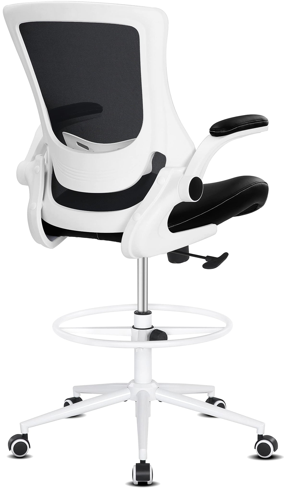 Misolant Drafting Chair, Tall Office Chair for Standing Desk, High Office Chair with Adjustable Lumbar Support and Footrest Ring, Standing Desk Chairs Adjustable Height