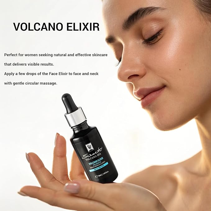 Volcano Elixir Face Serum Oil 30ml – Hydrating & Firming Facial Serum Oil with Lakesis – Face and Neck Anti Aging Facial Serum for Women