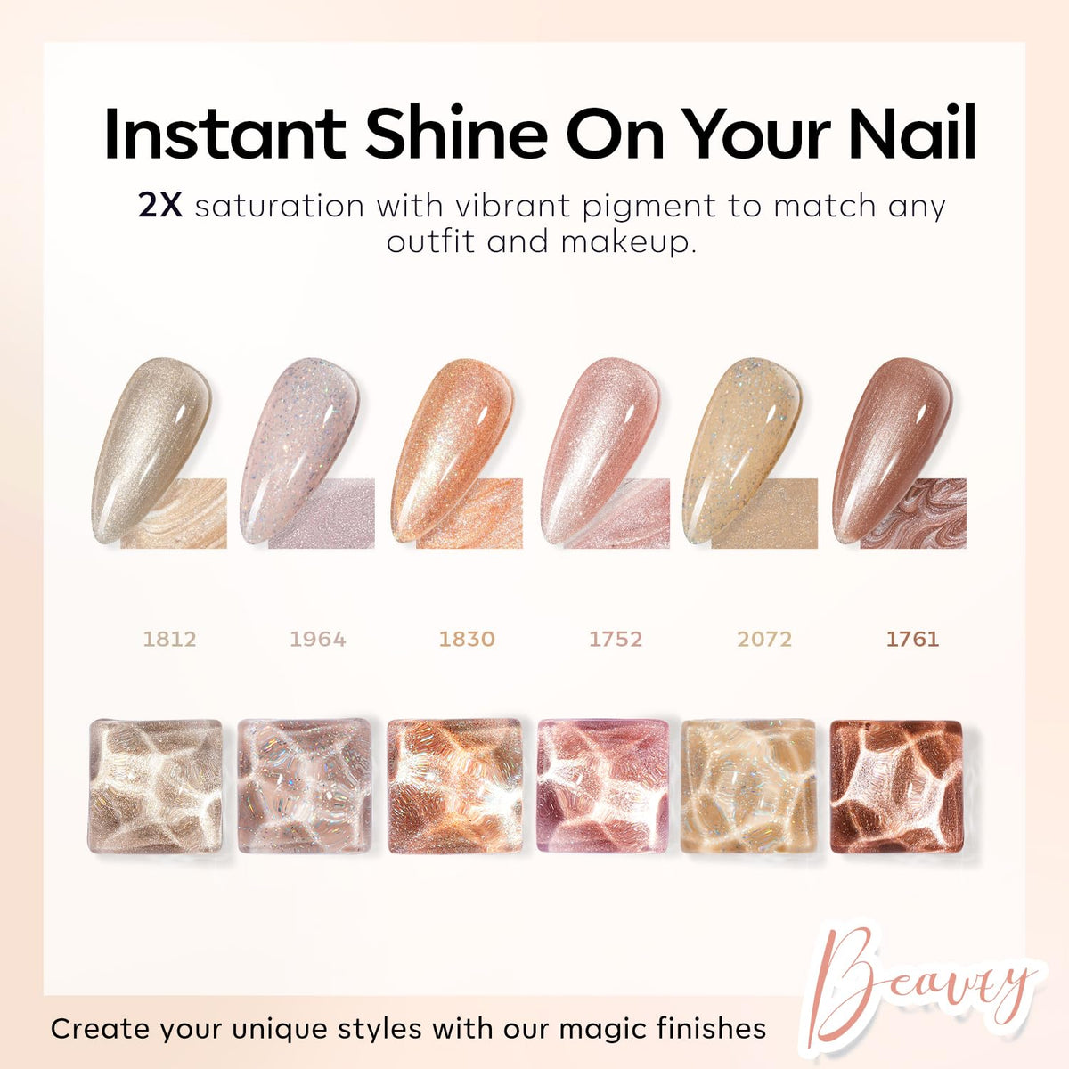 modelones Gel Nail Polish Set, Nude 6 Colors Neutral Gel Polish Skin Tone Pink Glitter Nail Polish Shimmery Pear Gel Polish Starter Kit Soak Off All Season Nude Gel Nail Polish LED Manicure DIY Salon
