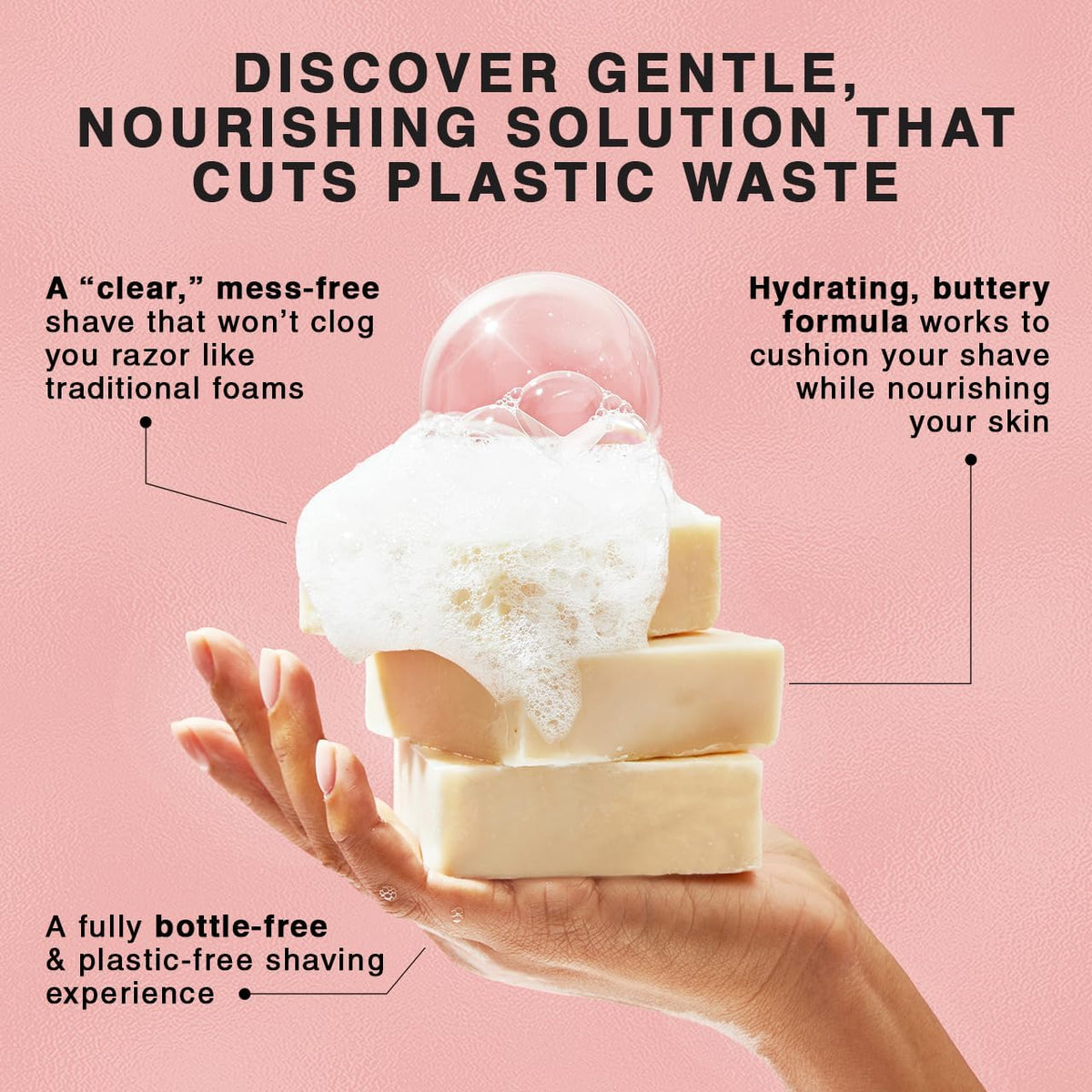 Kitsch Shaving Soap for Women - Hydrating Shave Butter & Shave Soap Bar - Nourishing Bar Soap for Smooth, Irritation-Free Shave – Paraben, Silicone & Sulfate-Free - Vegan, Made in USA - 4 oz