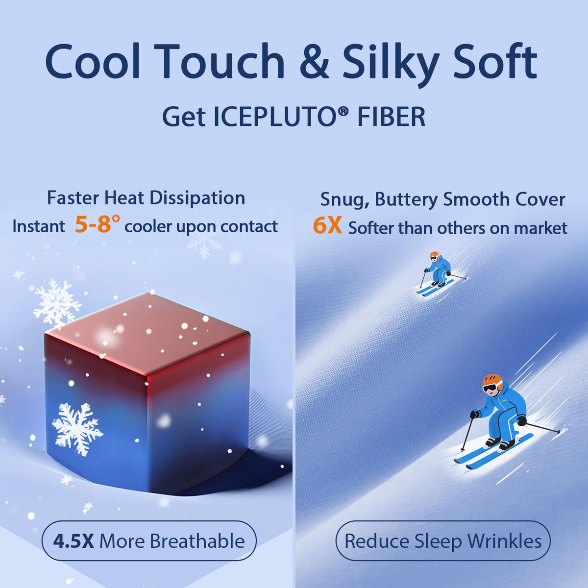 MEELUS Pillows Queen Size Set of 2 Soft for Sleeping, Luxury Hotel Down Alternative Bed Pillows 2 Pack for Side Back Stomach Sleepers, Gusseted Supportive, Machine Washable, Cooling Blue, 20" x 30"