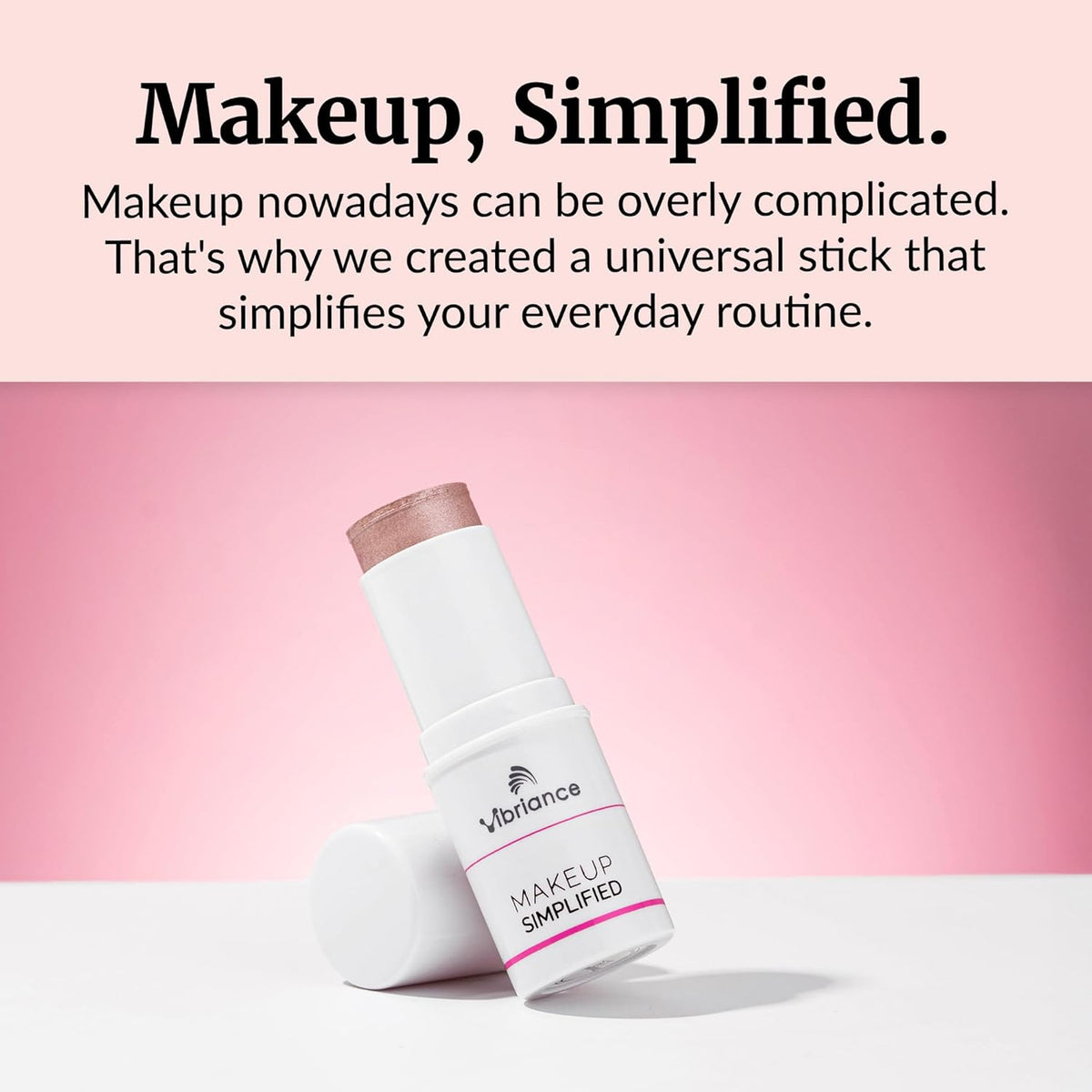 Vibriance Highlighter Shimmer Stick - All-in-One, Mature Skin Highlighter - Lips, Cheeks, Eyes Cosmetics for Older Women - Makeup Simplified in Illuminate