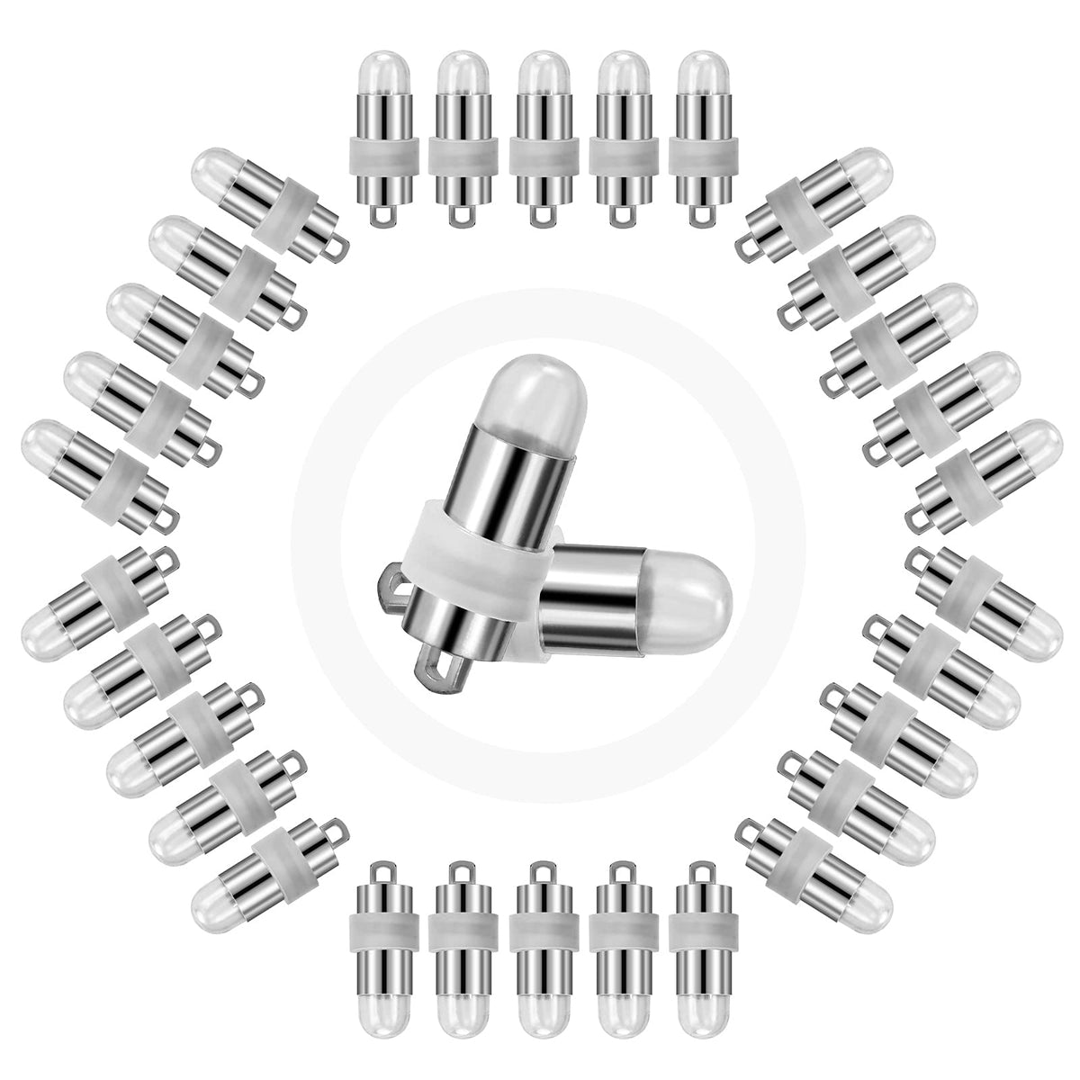 Yizhet 30 Pack led Lights Party Lights LED Balloon Decoration Lights Mini led Lights Waterproof Party Lights for Paper Lantern Balloon Wedding Halloween Christmas Festival String Lights (Warm White)