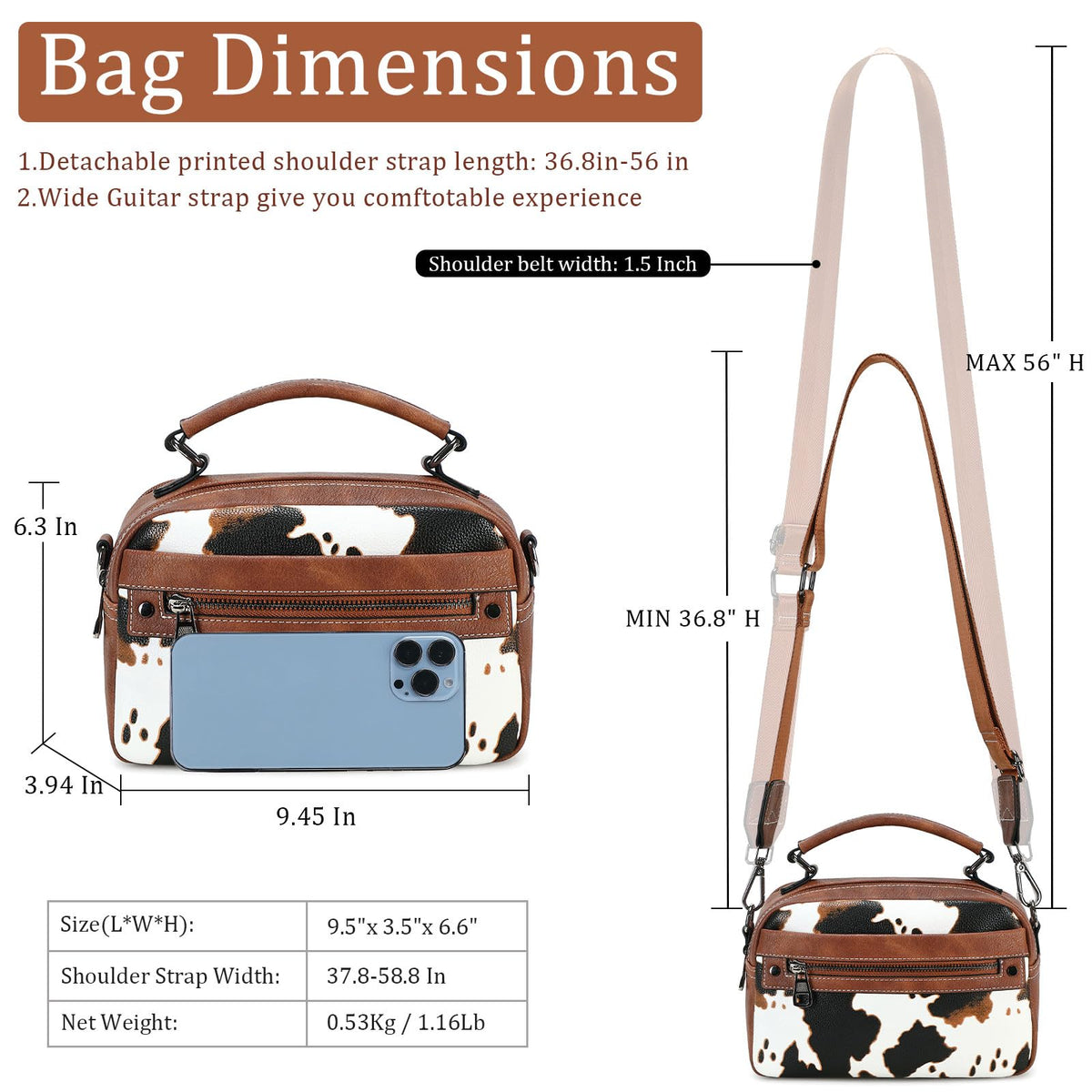 AGLOD Crossbody Bags for Women Vegan Leather Shoulder Handbags Small Cross Body Purses for Women Trendy with Wide Strap