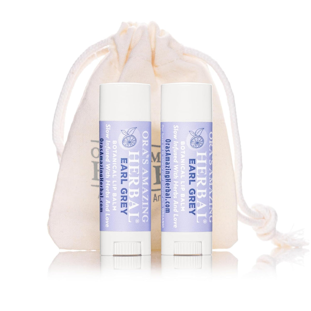 Therapeutic Intensive Lip Repair Treatment Balm 2 Pak For Dry and Cracked Lips - Natural Earl Grey Bergamot Essential Oil Scent, Herbal Infused, BPA, Paraben Free, Ora's Amazing Herbal
