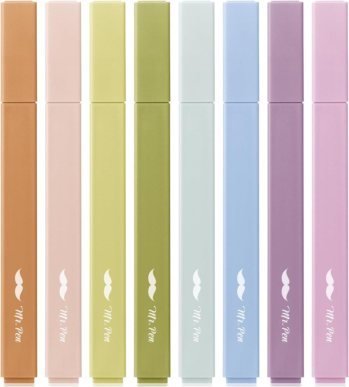 Mr. Pen- Aesthetic Highlighters, 8 Pack, Chisel Tip, Verdant Earth, Cute Highlighters Assorted Colors