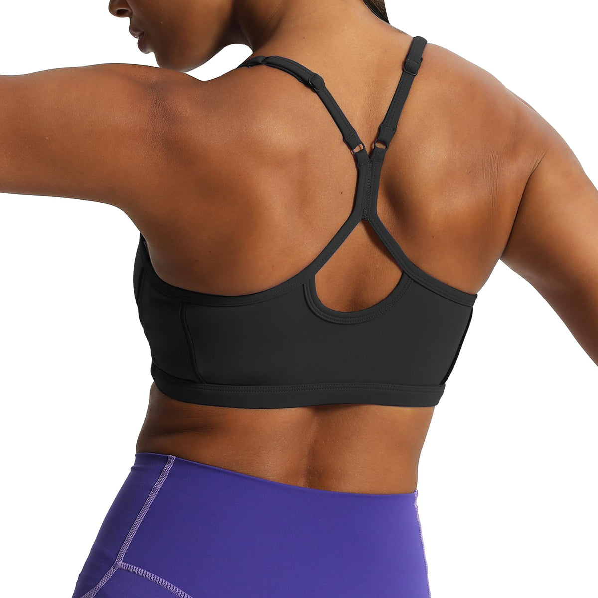 Aoxjox Women's Workout Sports Bras Fitness Training Gym Lexi Lined Bra Yoga Crop Tank (Black, X-Small)