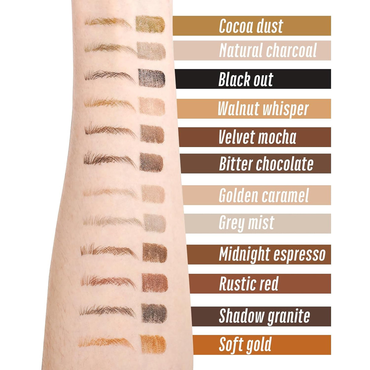 Eyebrow Pencil Black, Microblading Eyebrow Pen for Women, Long lasting Black Brow Pencil for 24H Perfect Brows, Hair Like Strokes, Smudge-Proof YES.EYE DO (Black Out- Natural Black)