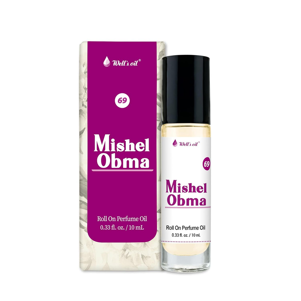 Well's Oil Roll-On Perfume Oil (Mishele Obma) | Crisp Aquatic Notes | Long-Lasting | Paraben-Free | 0.33 Fl Oz / 10 ml