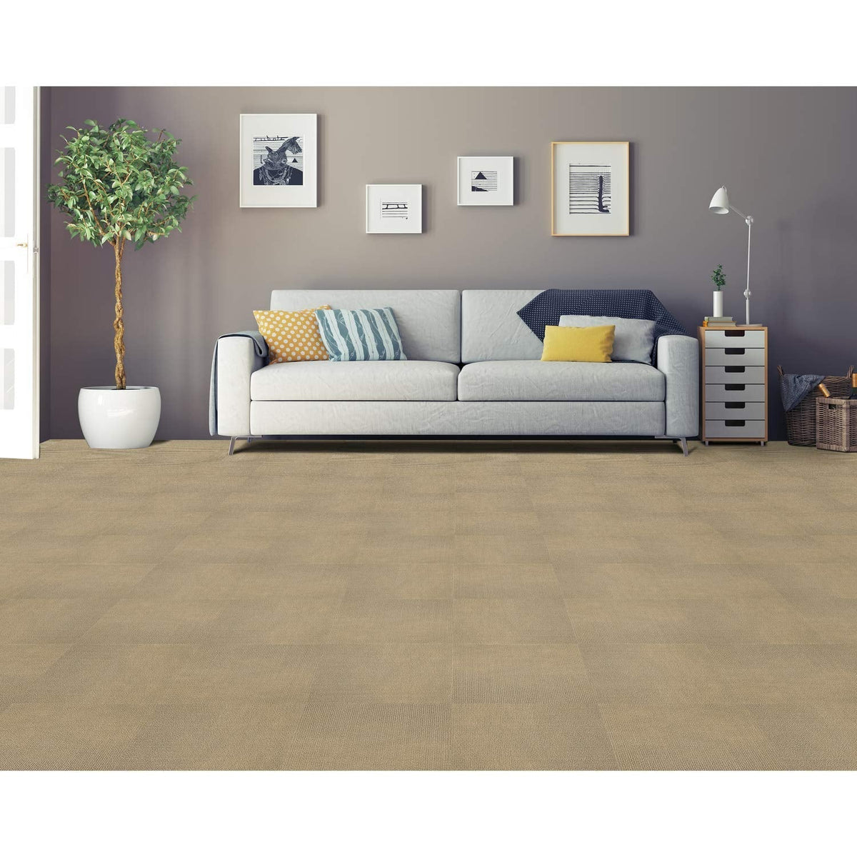 Nexus Self Adhesive 12-Inch Carpet Floor Tiles, 12 Tiles - 12" x 12", Jet Black - Peel & Stick, DIY Flooring for Kitchen, Dining Room, Bedrooms & Bathrooms by Achim Home Decor