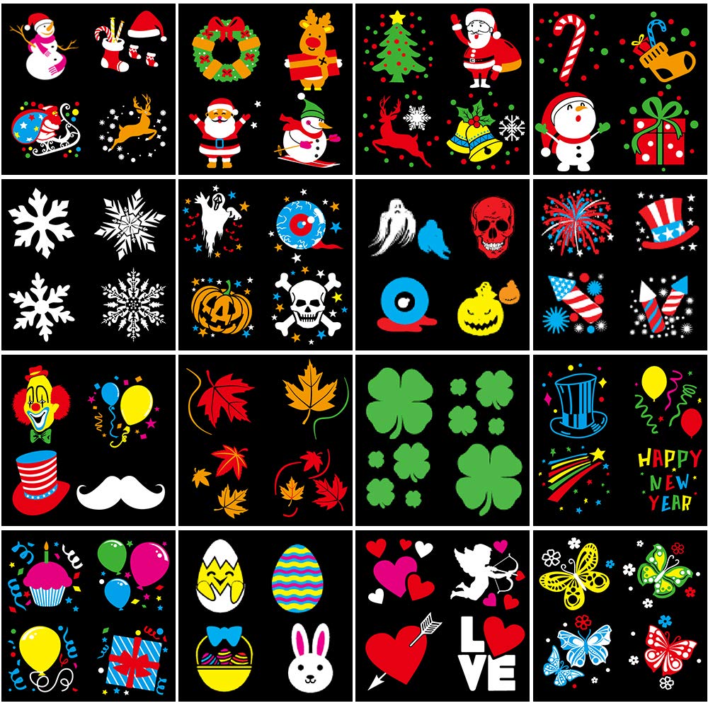 Elec3 Christmas Halloween Projector Light, 16 Patterns Christmas Projector Lights Waterproof Indoor Outdoor Holiday Light with Remote Control for Halloween,Christmas,Birthday,Garage,Landscape Decor
