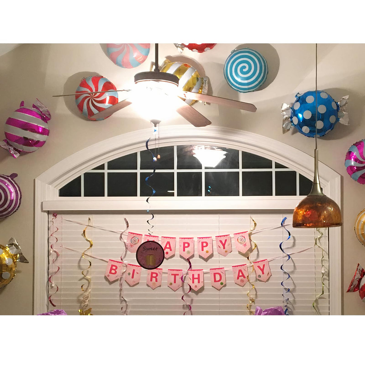 21 pcs 18" Sweet Candy Balloons, Round Lollipop Balloon Birthday Wedding Party Balloons