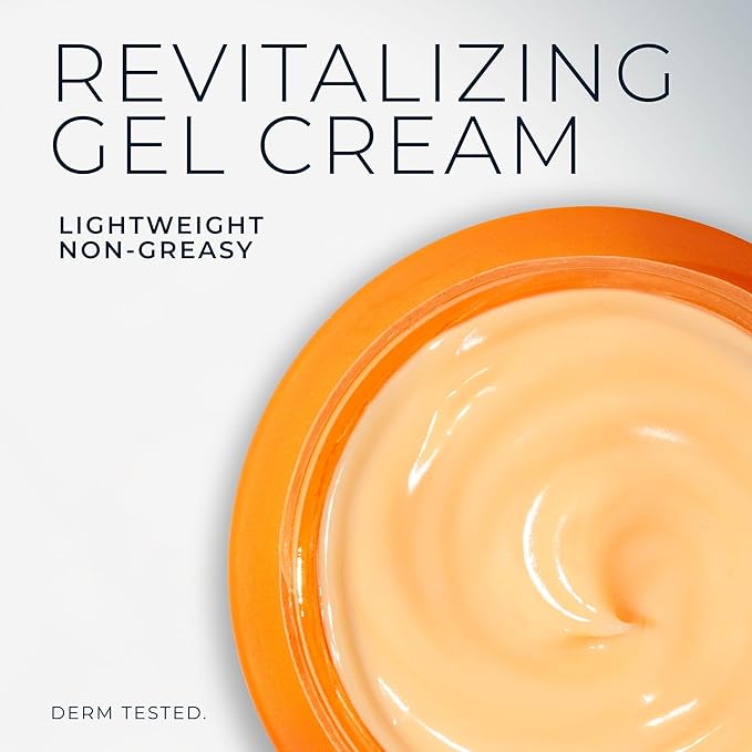 RoC Multi Correxion Revive + Glow 10% Vitamin C Blend Face Moisturizer, Anti-Aging Gel Cream for Instant Glow, Hypo-Allegenic & Oil-Free Skin Care, 1.7 Ounces (Packaging May Vary)