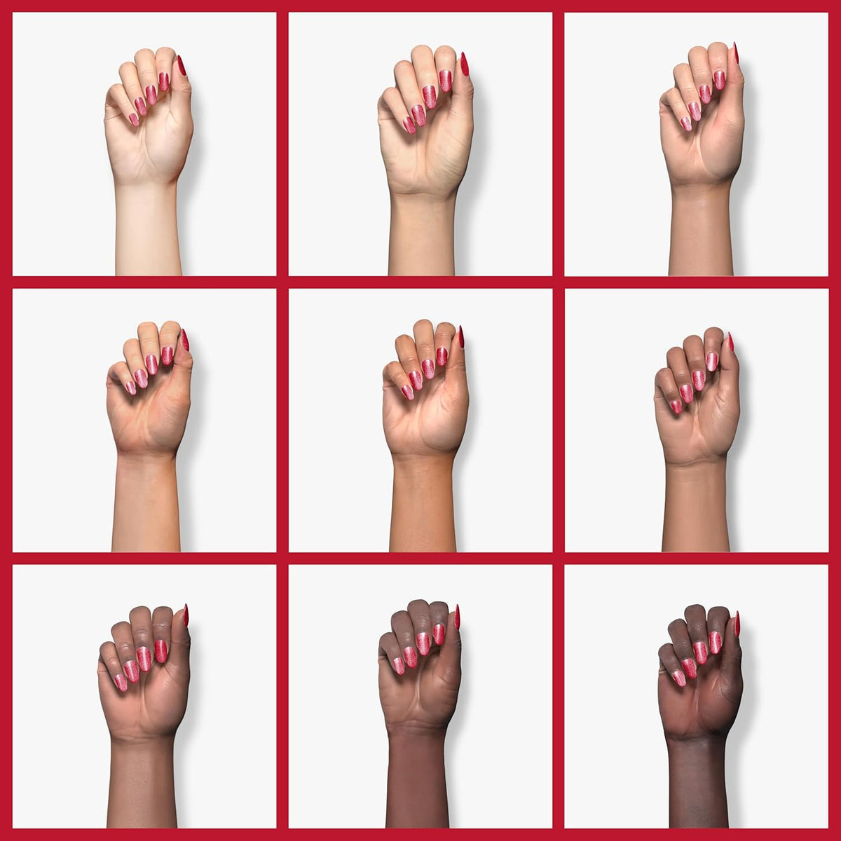 Beetles Glitter Red Gel Nail Polish Wine Red Shimmer Gel Polish 1Pcs 0.5Oz 15ml Soak Off UV LED Nail Lamp Nail Art Manicure Salon DIY Home Nail Design Decoration