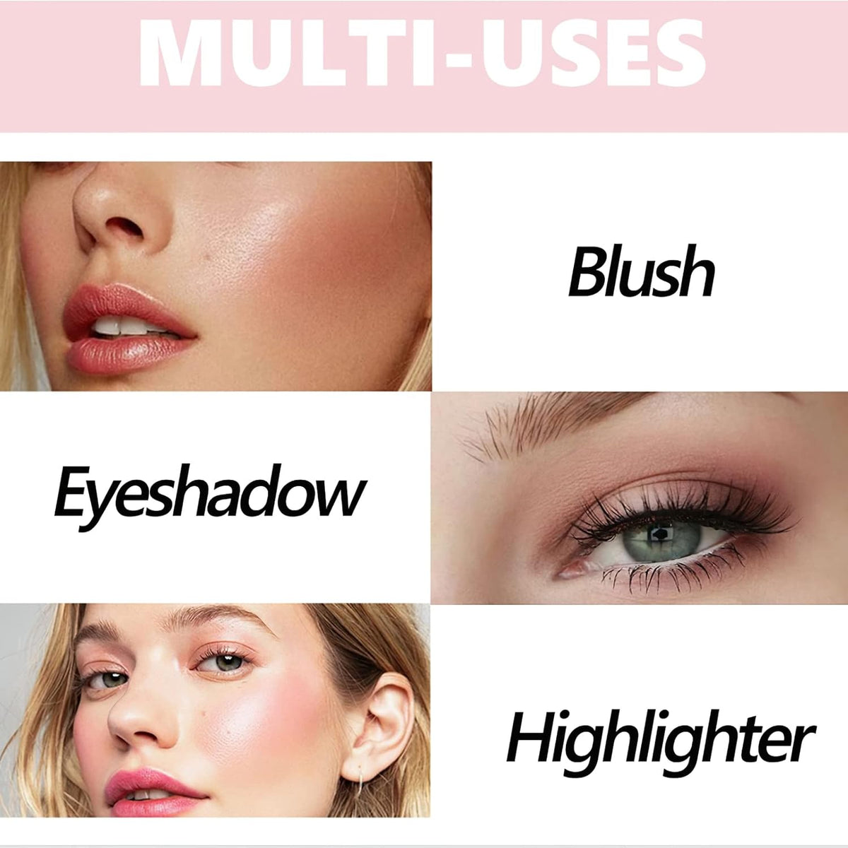 8 Colors Blush and Highlighter Palette, 2-in-1 Contour Makeup Palette, Lightweight, Blendable, Natural Radiance, Face Palette Holiday Gift Set for Women