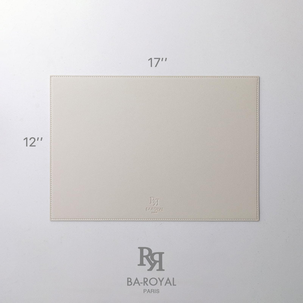 Baroyal Faux Leather Placemats Set of 6 Vinyl Washable Wipeable Table Mats for Kitchen Dining Table Heat Resistant Waterproof Modern Indoor/Outdoor Placemats Non-Slip Easy Clean Place Mats-Cream White