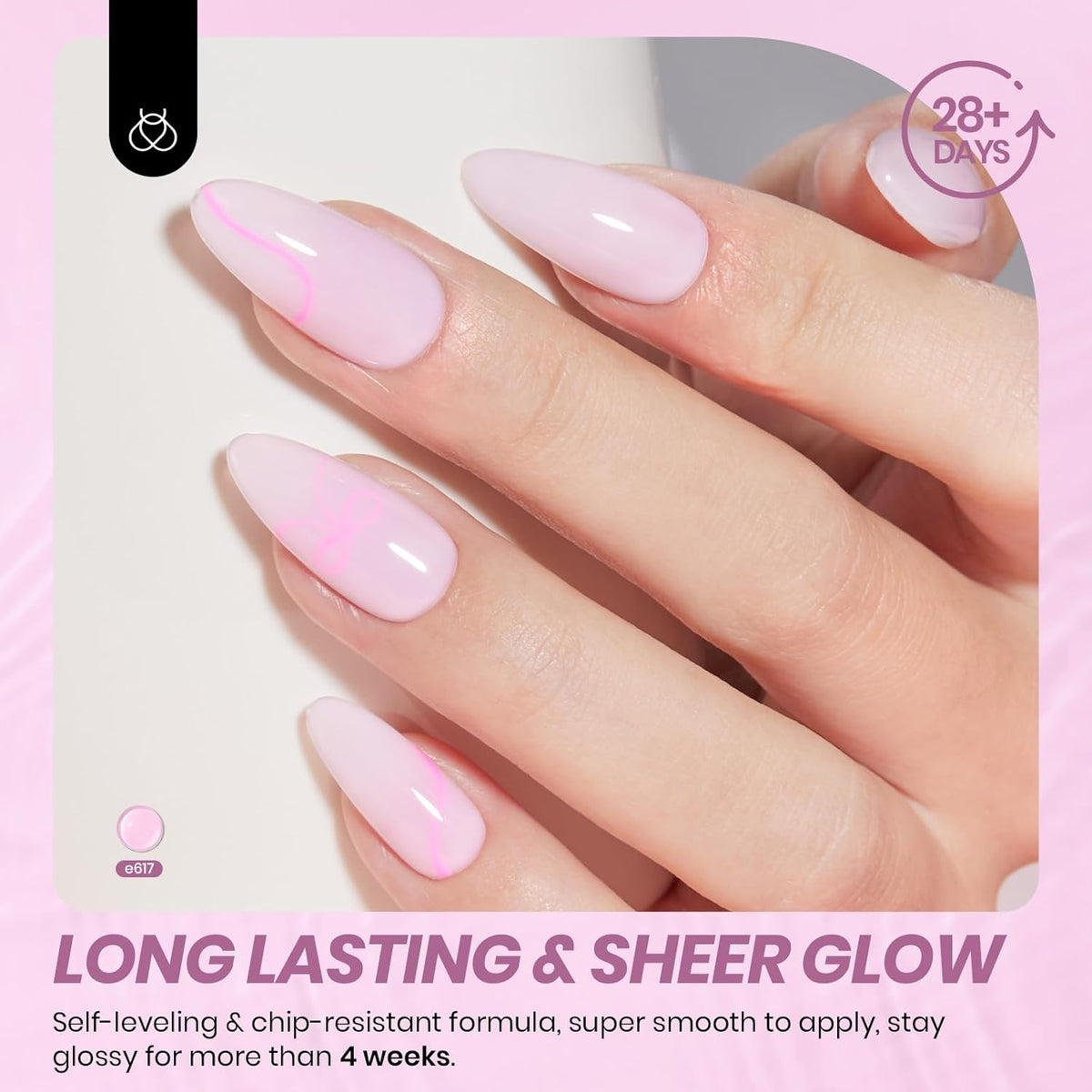Beetles Nude Gel Nail Polish - 15ml Nude Purple Jelly Gel Polish Neutral Nail Polish Nail Concealer Sheer Translucent Effect Soak Off UV French Nail Art Manicure Salon DIY Gifts for Women