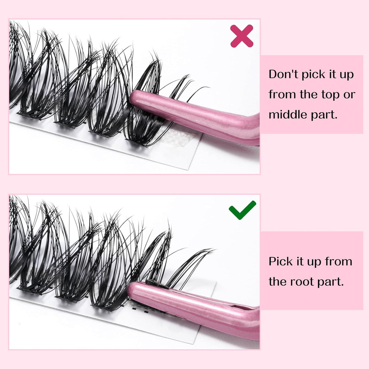 280 Pcs Individual Lashes 30D+40D Mixed Lash Clusters 14 Rows Cluster Lashes that Look Like Eyelash Extensions DIY Lash Extension Self Application At Home (30+40-C-16)