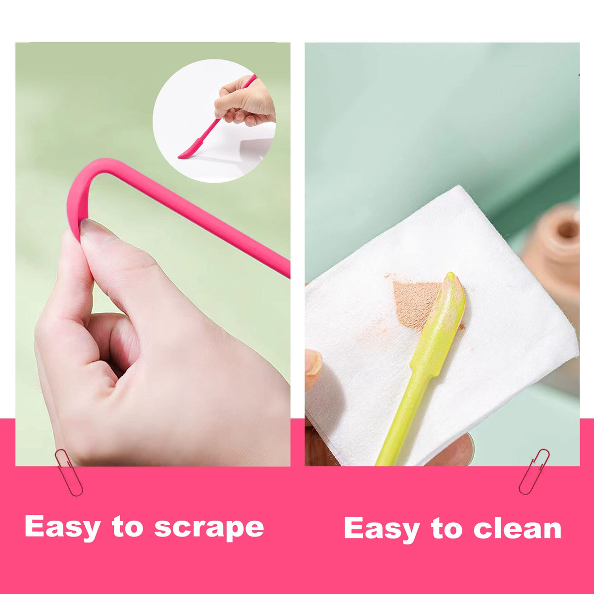Tapeernix Beauty Spatula, 4 Pcs Small Spatula Mini Spatula for Cosmetics Lotion Makeup Spatula, Every Drop Tiny Spatula for Makeup and Kitchen Jar, Wax Waxing Body Hair Removal spatula