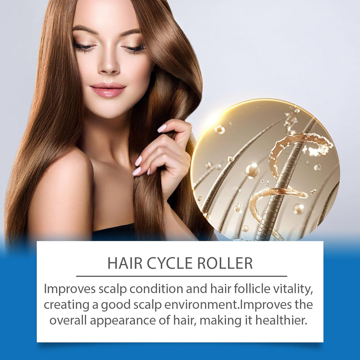 Hair 3% Rosemary Roll-On,Hair Growth Serum with Redensyl and Anagain Reduces Hair Fall, Help Thicker For Women All Hair Types-25ml