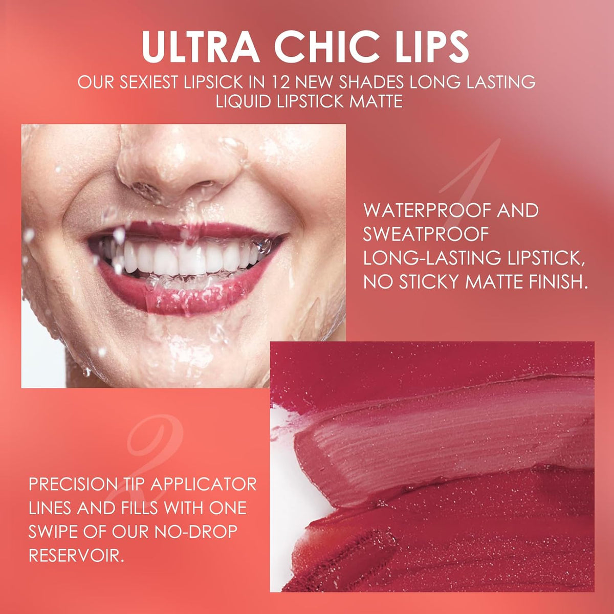 LANGMANNI 4pcs Matte Lipstick with Lipliners Durable Makeup Set,Long-Lasting Non-Stick Cup Not Fade Waterproof Pigmented Velvet Lipgloss Kit Beauty Cosmetics Makeup Gift for Girls(#1+3+5+7)