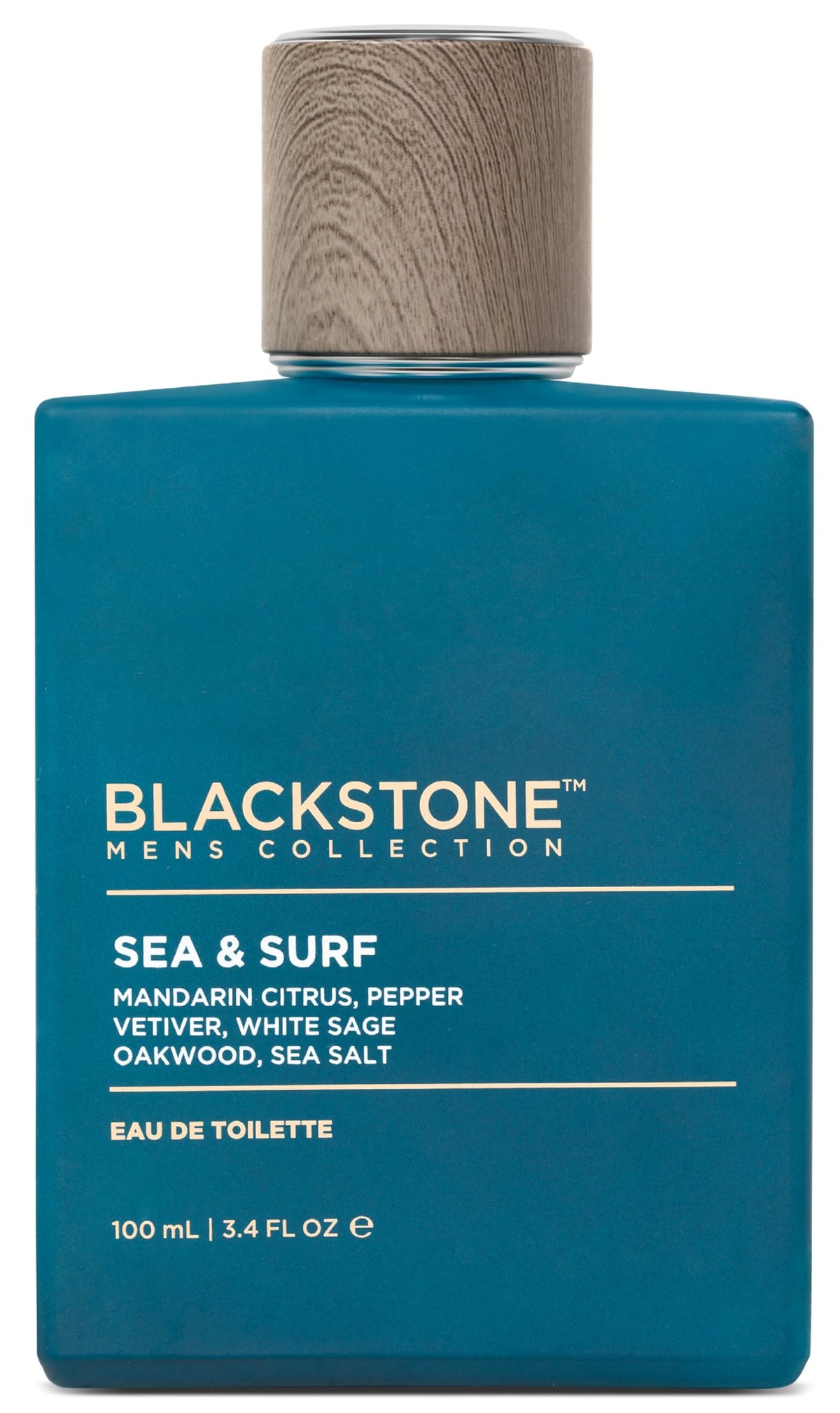 Blackstone Mens Collection Eau de Toilette – Sea & Surf | Men’s Fragrance, Fresh & Long-Lasting Cologne with Mandarin, Sea Salt, Oakwood & Sage | Everyday Fragrance, Travel Size (3.4 Fl Oz)