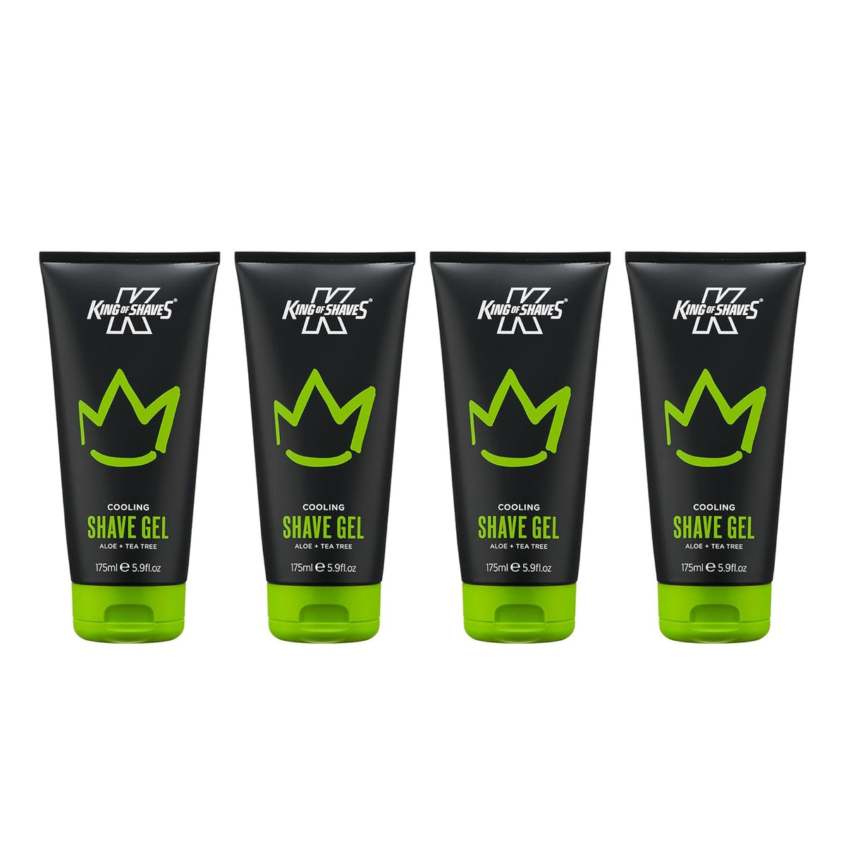 King of Shaves Cooling shave gel Aloe+Tea tree 4x175ml