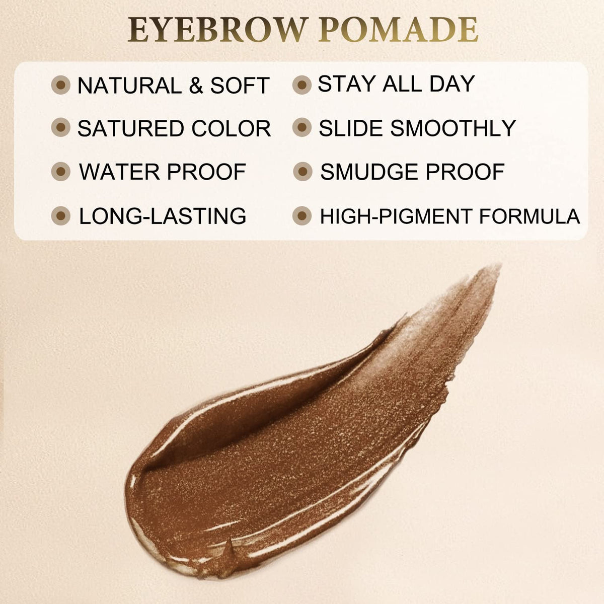 LAVONE Eyebrow Stamp Stencil Kit - Brow Stamp Trio with Waterproof Pencil, Pomade, 20 Stencils, Dual-ended Brush and Sponge Applicator - Auburn