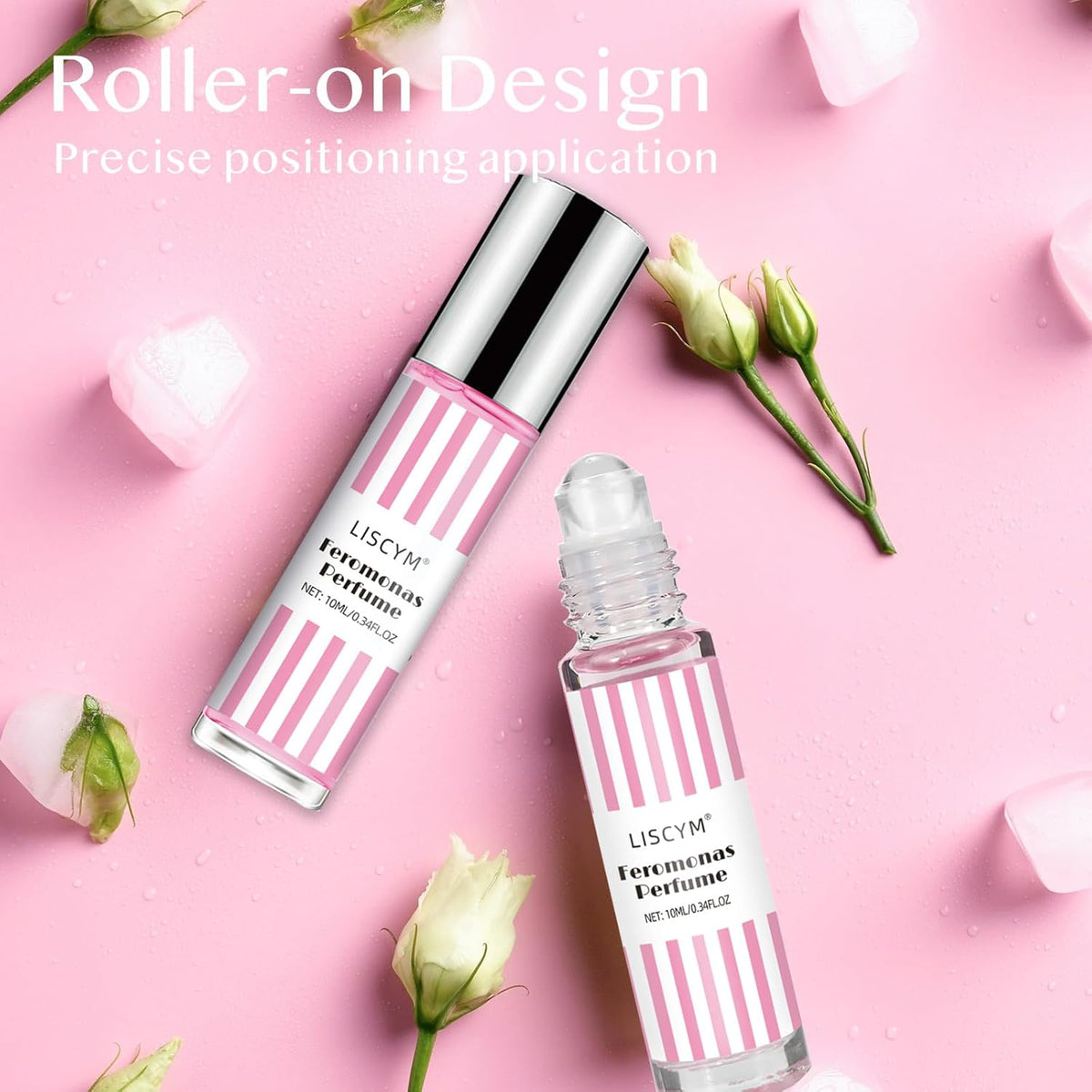 Pheromones Perfumes for Women, 10 ml Travel Size Feromonas Fragrance Oil to Attract Men, Long-Lasting, Roll-On