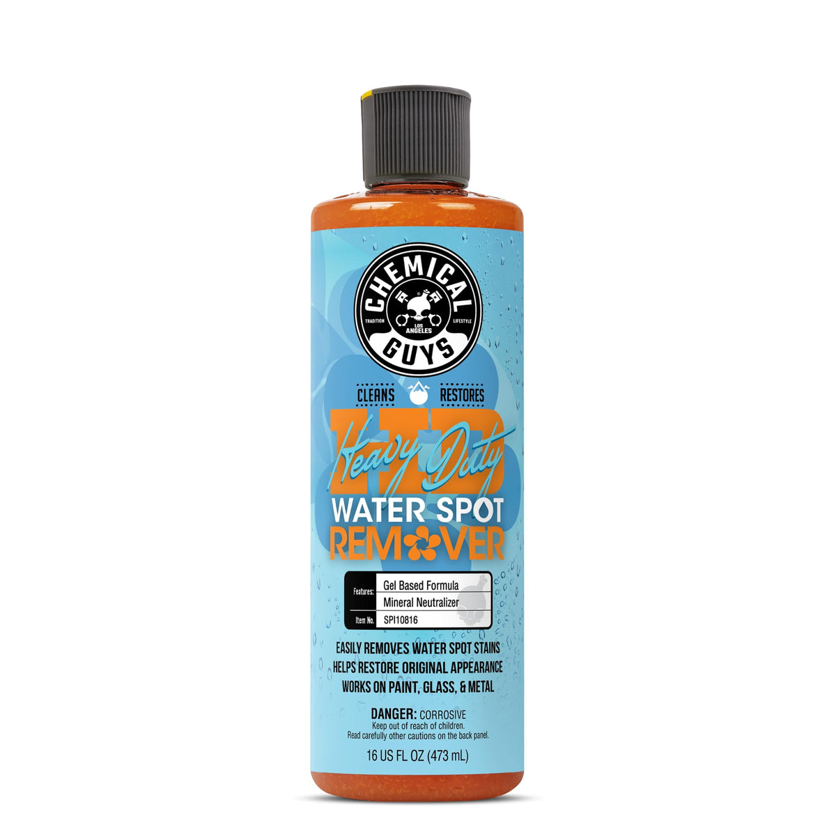 Chemical Guys Heavy Duty Water Spot Remover - Stain Removing Gel for Paint, Glass & Metal - Safe for Cars, Trucks, Motorcycles & More, 16 fl oz