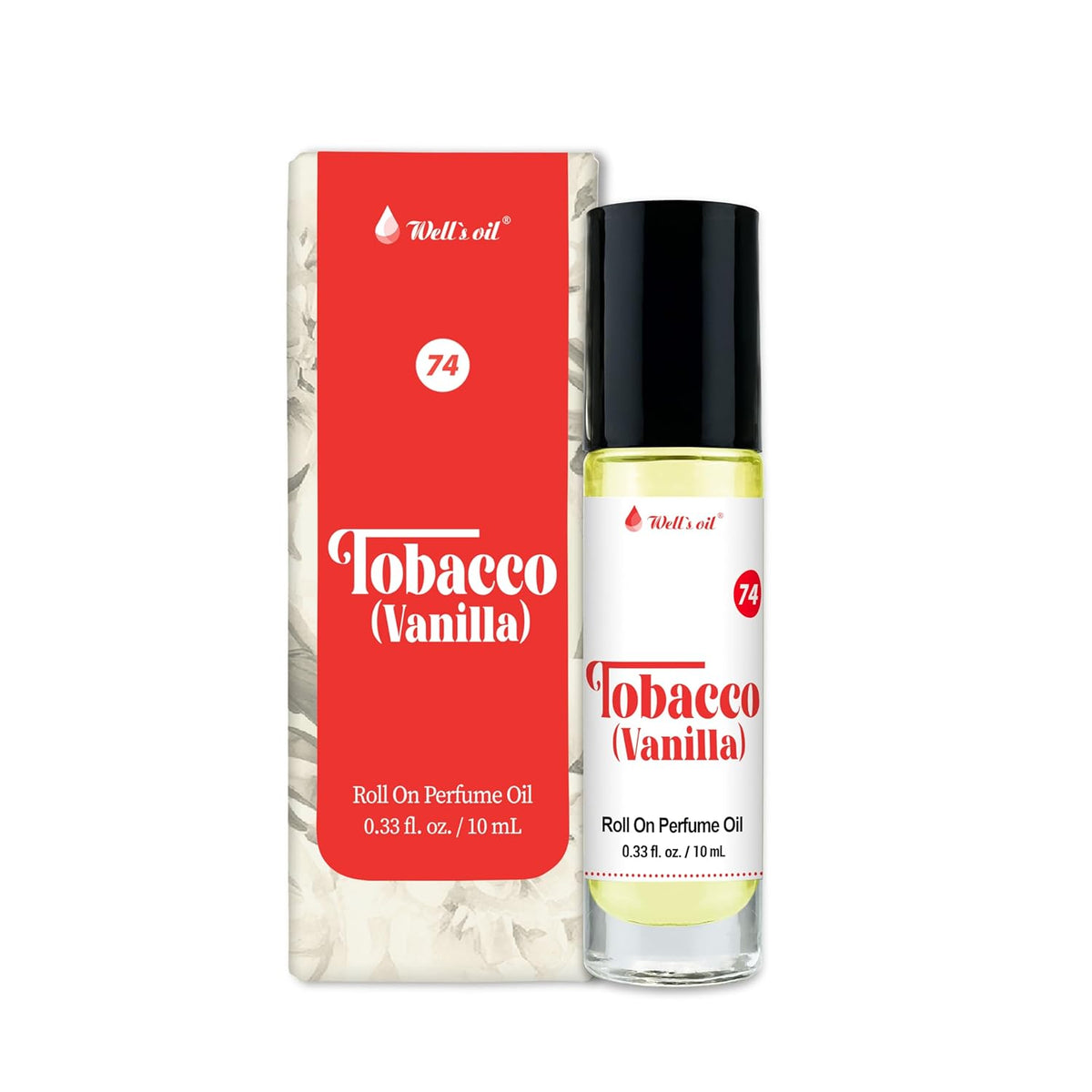 Well's Oil Well's Perfume Oil Roll-On (Tobacco Vanilla) | 10 ml / 0.33 fl Oz | Clean, Rich, Pure Scent | Alcohol-Free | Oil Based | Long Lasting | Concentrated Roll-on Perfumes for Women and Men