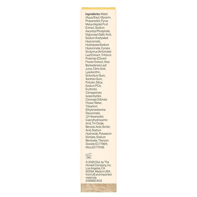 Honest Beauty Mini Vitamin C Radiance Serum | Improves + Brightens Skin Tone and Complexion | Gentle for Sensitive Skin, Fragrance Free, Vegan | Travel Size, .33 fl oz