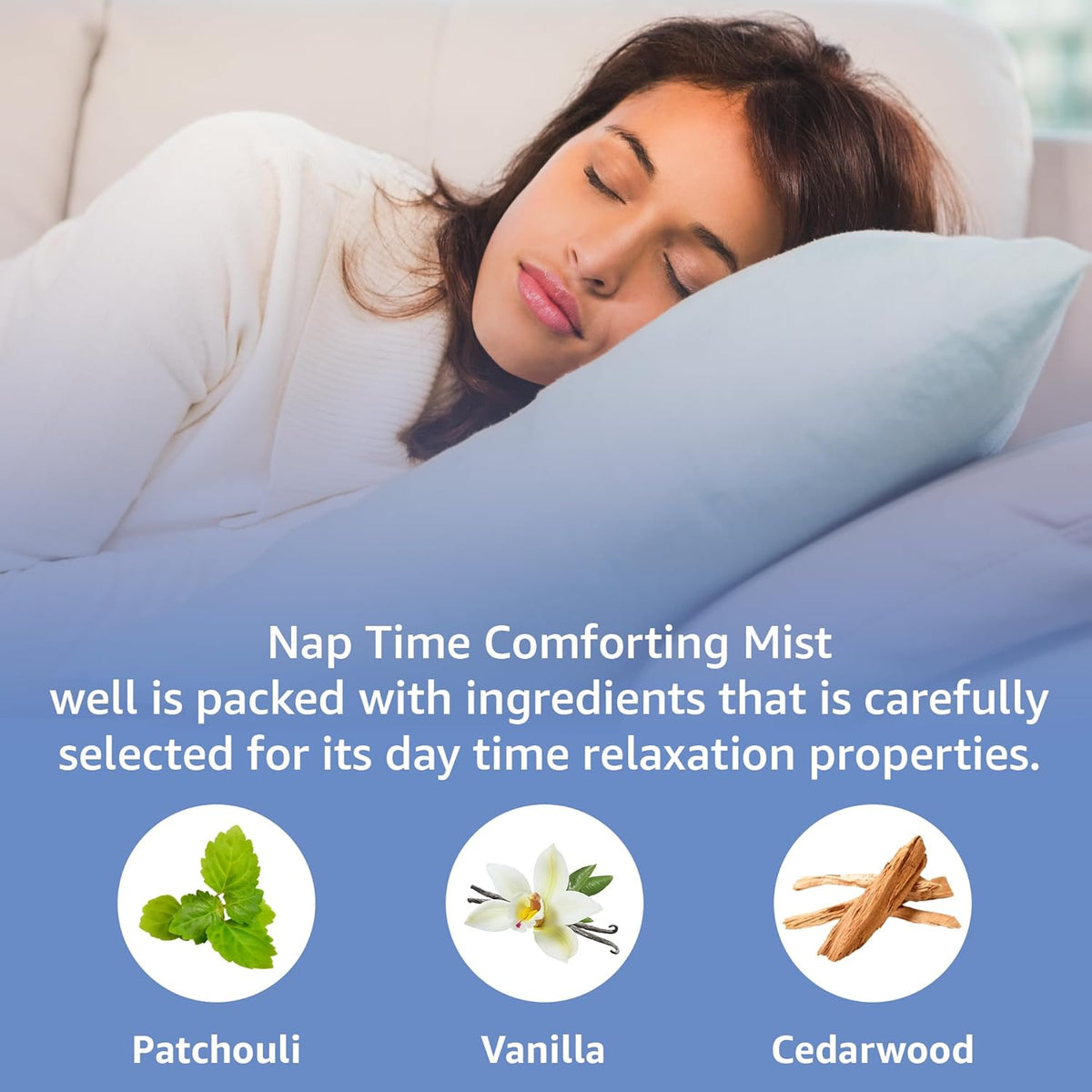 Pillow Spray Calming and Relaxing Pillow Linen Mist Vanilla Cedarwood Essential Oils Stress Relief Aromatherapy Sleep Bedtime Shower Spray Luxury Gift