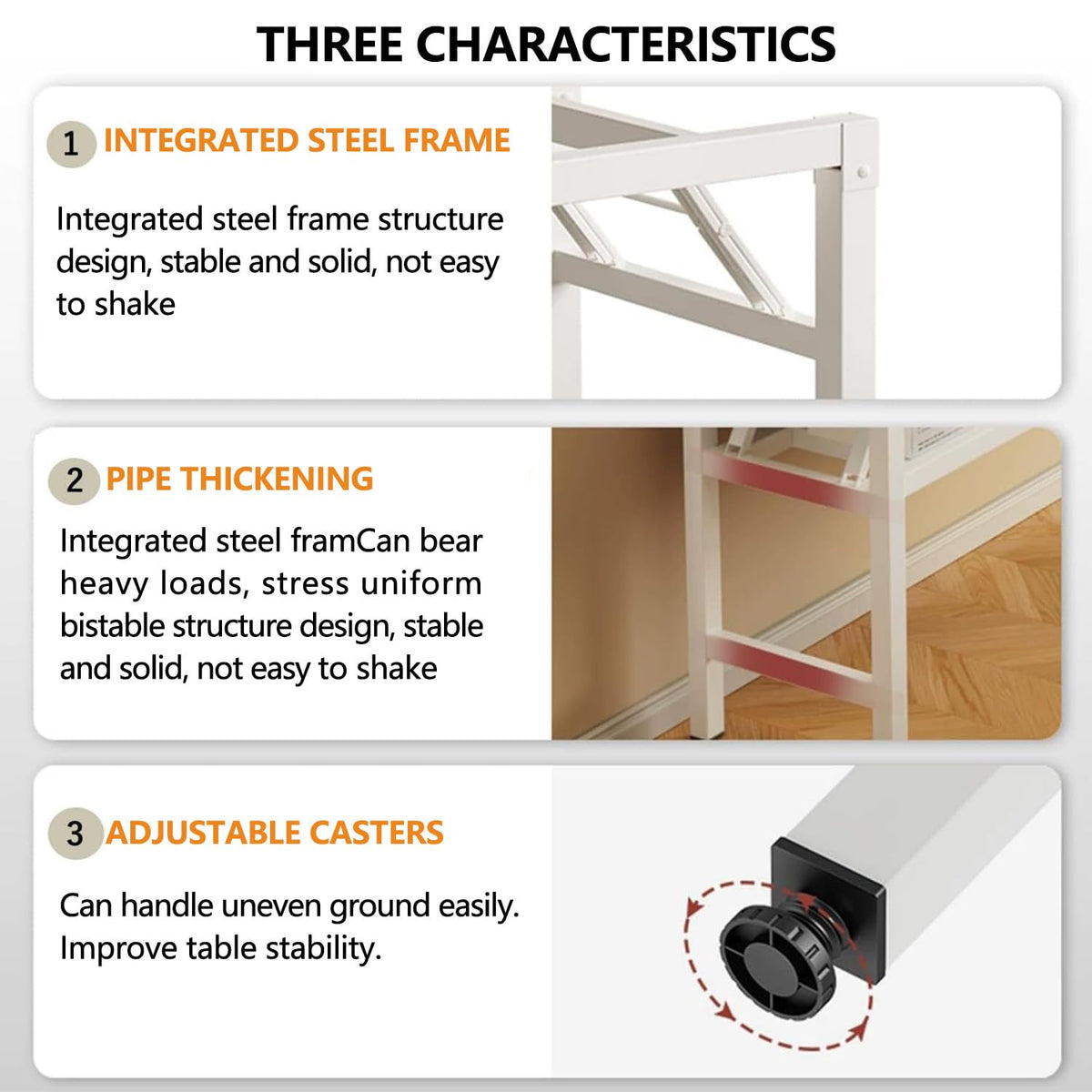 HDOFM 31.5 Inch Folding Table，Square Folding Desks for Small Space,Small Foldable Desk No Assembly,Black.