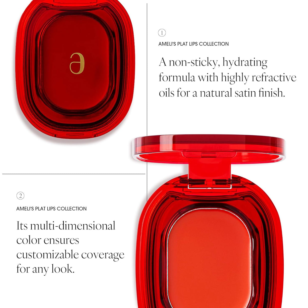 PLAT LIPS 913 PLASTIC ORANGE, Lip & Cheek, Lightweight, Naturally Dewy+ Glowy Finish, Blendable & Buildable Formula (1.2g, 0.003 oz.)