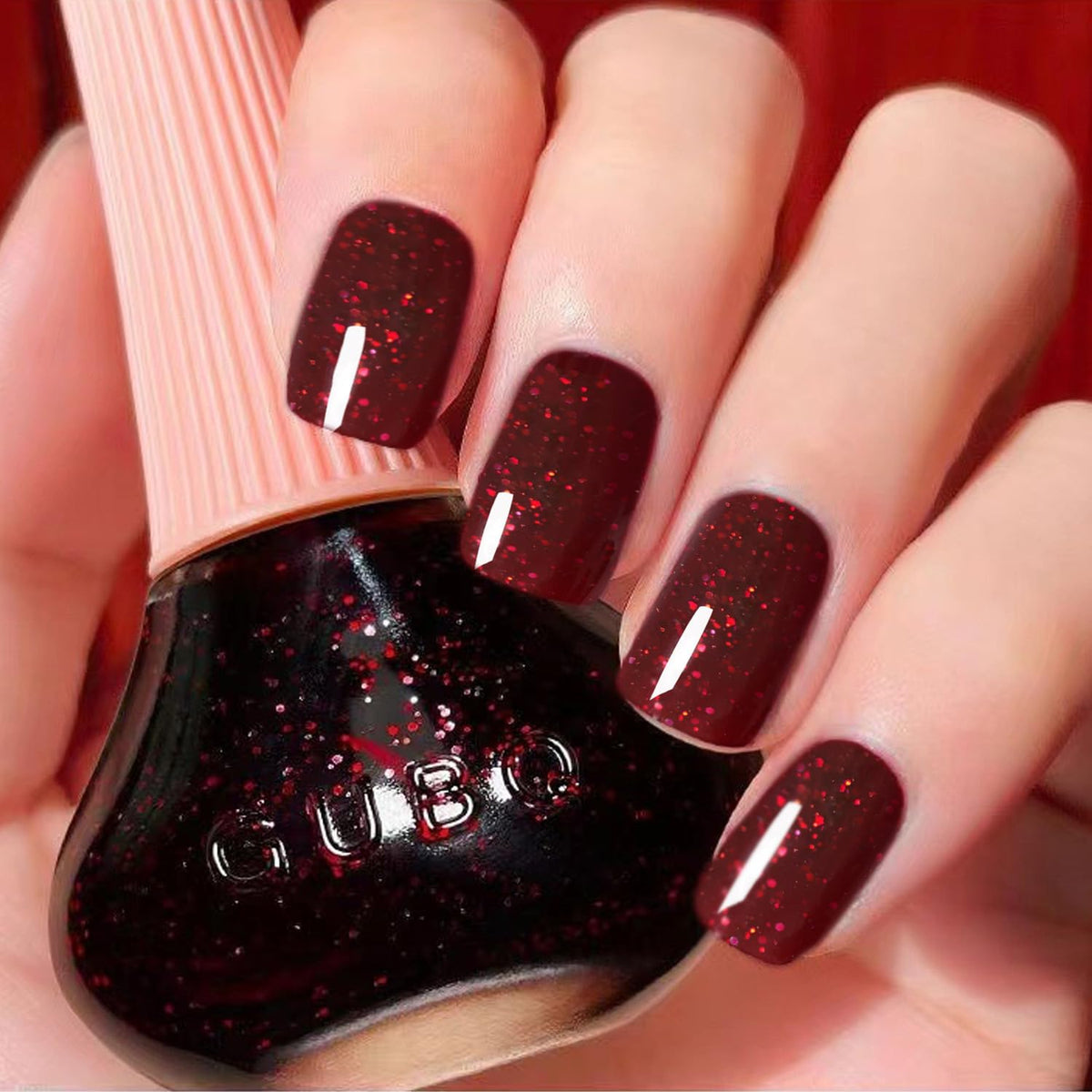 Major Dijit Quick Dry Nail Polish Rose Red Summer Nail Lacquer for Nail Art Regular Nail Polish 0.41 fl oz.