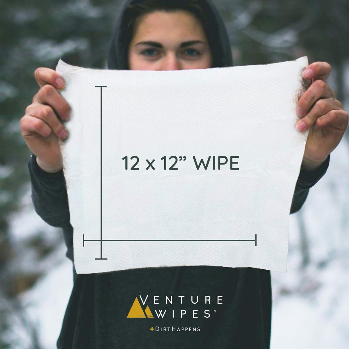Venture Wipes Tea Tree Oil Body Wipes - Adventure Wipes for Adults - Biodegradable Cleansing With Aloe and Vitamin E - Camping Essentials - Individually Wrapped - 25 Count Bag