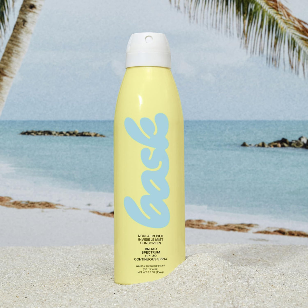 Bask Suncare SPF 30 Sunscreen Spray - Non-Aerosol, Broad Spectrum UVA/UVB Protection, Dermatologist Recommended, Moisturizing, Lightweight & Fast-Absorbing, 5.5 oz