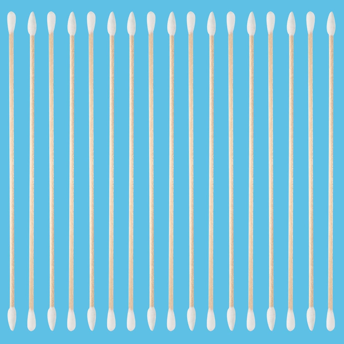 Norme 500 Pcs 6 Inch Gun Cleaning Swabs Long Cotton Swabs in Storage Box Long Pointed and Round Tip with Wooden Handle Buds for Makeup Baby Pet Care