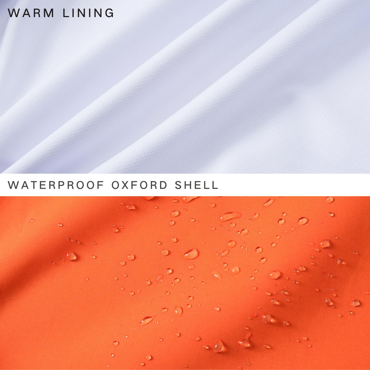IjnUhb Kids Rain Jacket Waterproof Raincoat with Removable Hood for Boys Girls Orange 3/4