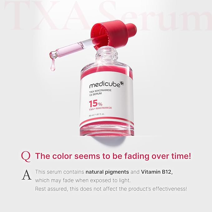 medicube TXA+Niacinamide 15% Glow Facial Serum for After Spot Care | All-in-One Daily Korean Skincare | Uneven Skin Tone, Texture, and Hydration Care | High-Potency Tranexamic Acid 5% | 1.01 fl.oz
