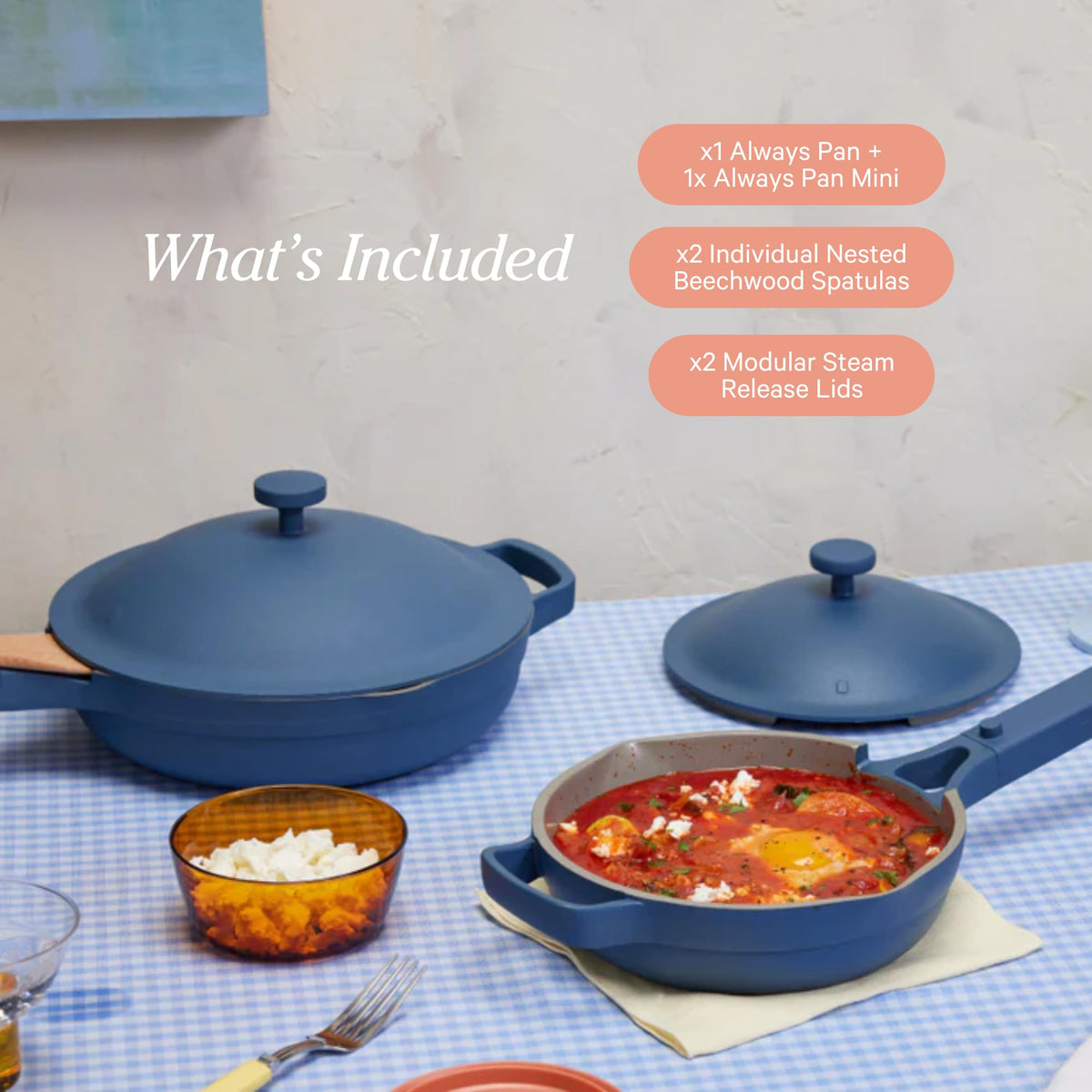 Our Place Always Pan Duo - Pan & Mini 2.0 Bundle | Multi-Functional Cookware Set Replaces 20 Pieces | Char