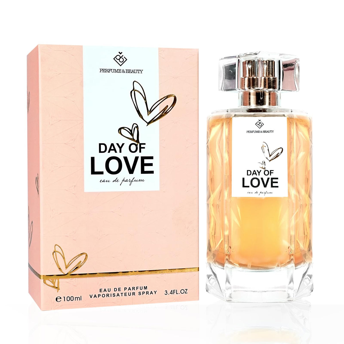PERFUME&BEAUTY Day of Love Eau de Parfum Spray for Women，Long Lasting Fragrance, Notes of Juniper, Apricot, Apricot Tree Flower 3.4 oz Spray, Ideal Gift for Mom, Graduates