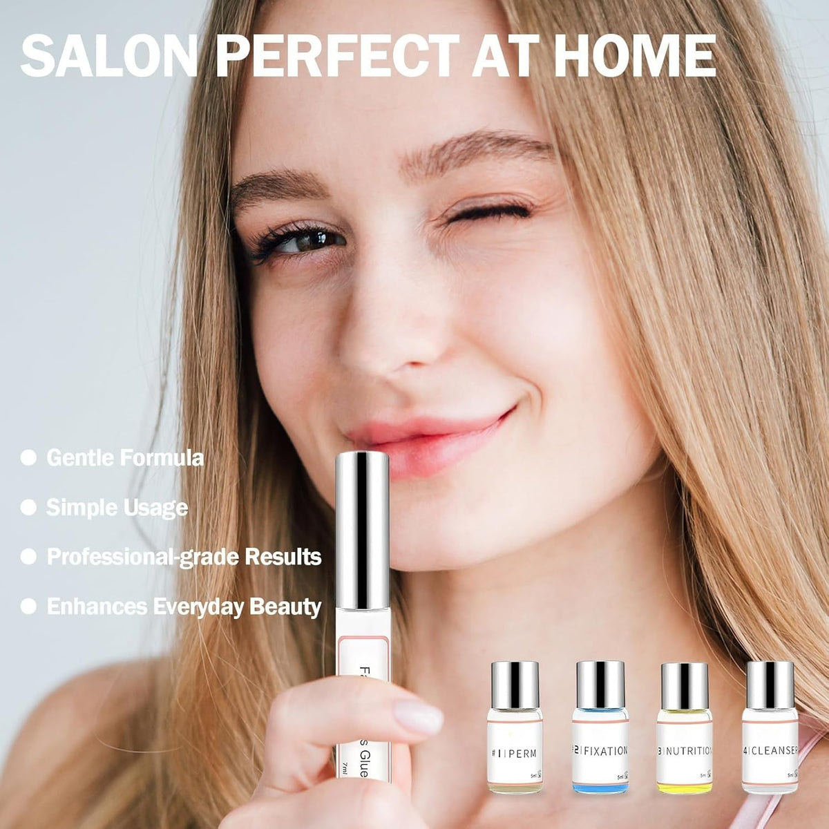 Professional Lash Lift Kit, Eyelash Perm Kit & EyeLash Extension Kit, Easy for Beginner DIY, Includes Lash Perm and Accessories, Suitable for Salon & Home Use